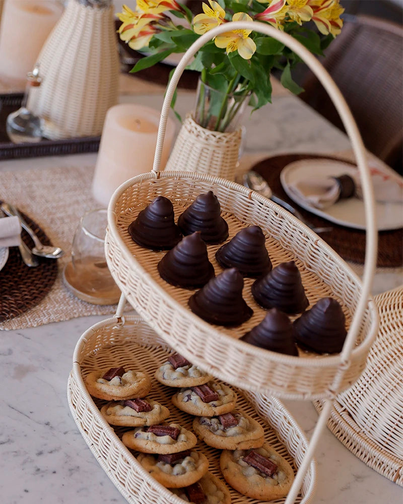 Bandeja de dos pisos Milk