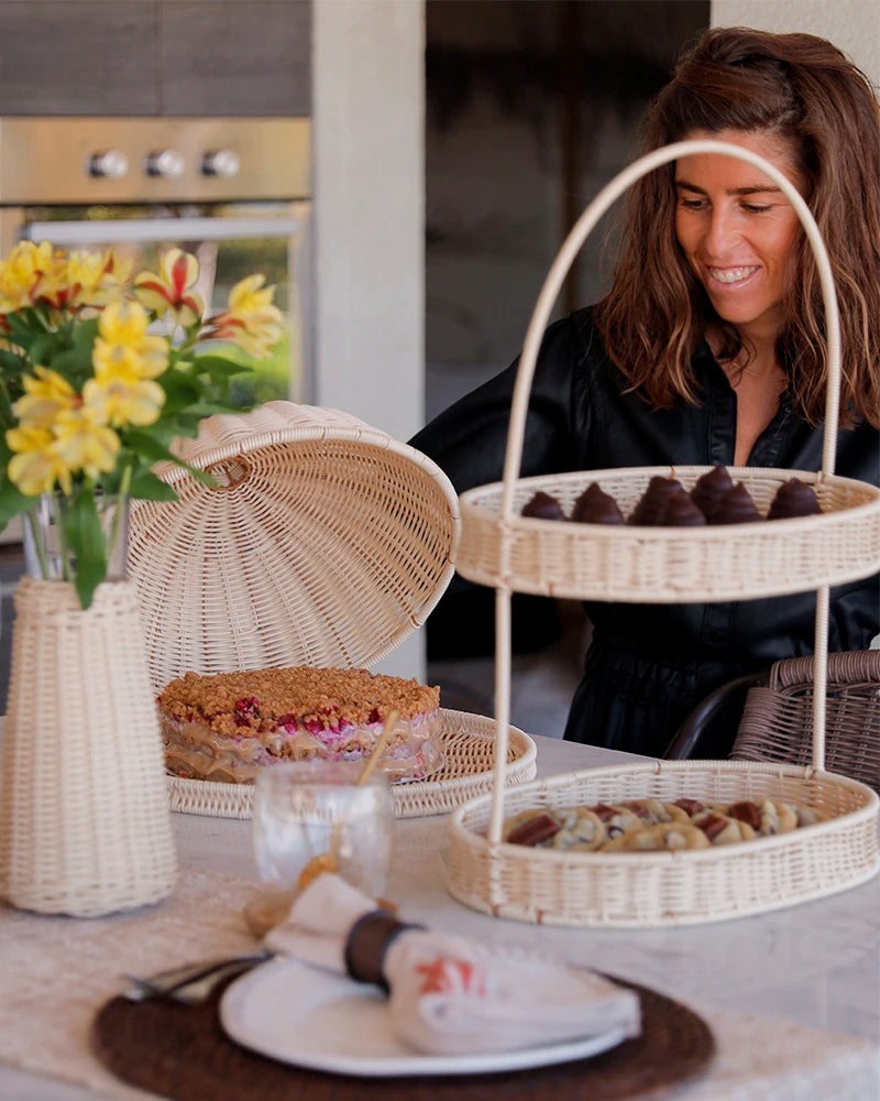 Bandeja de dos pisos Milk