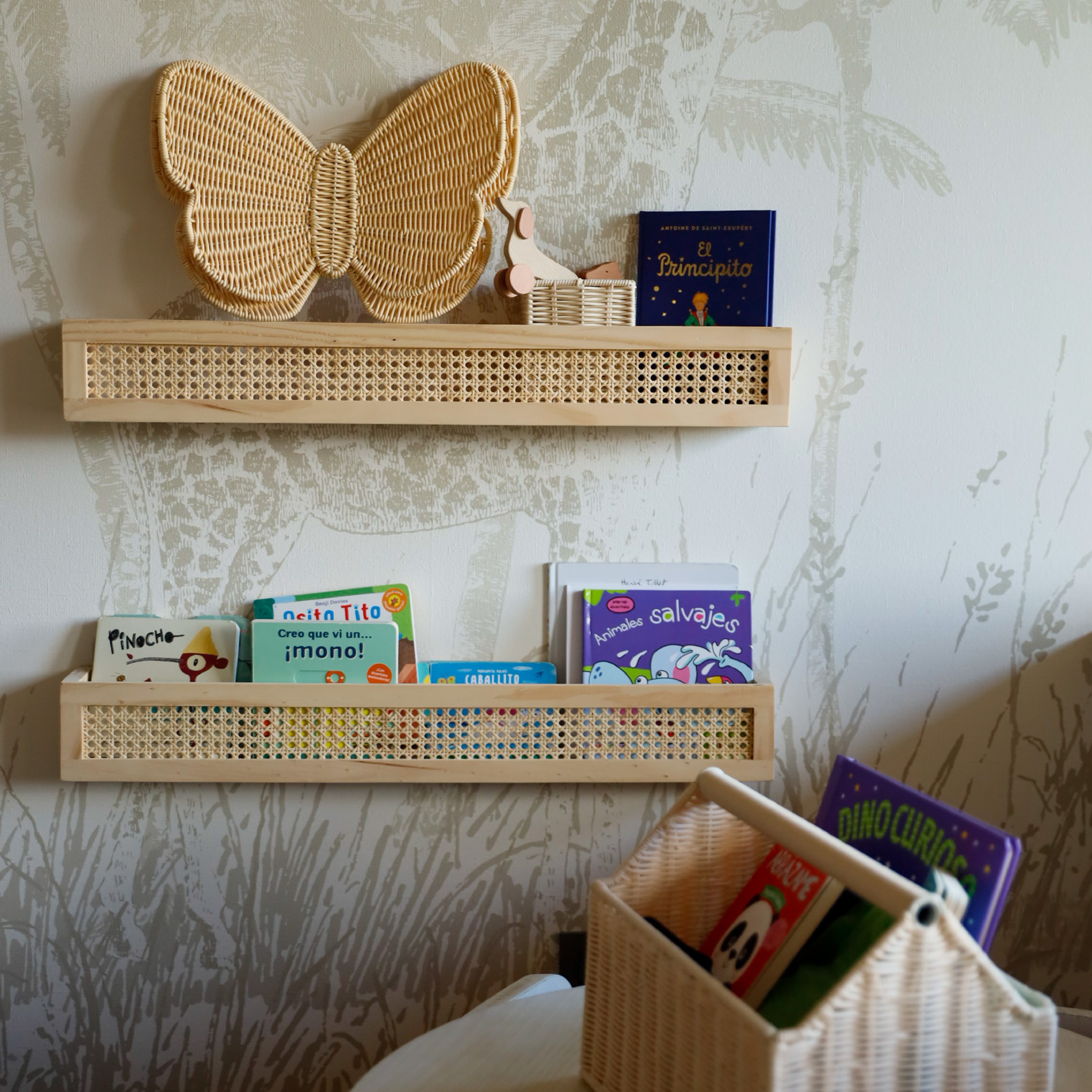 Mariposa Doble de ratan para pared / PRE VENTA!! Llegan el 15 de Septiembre
