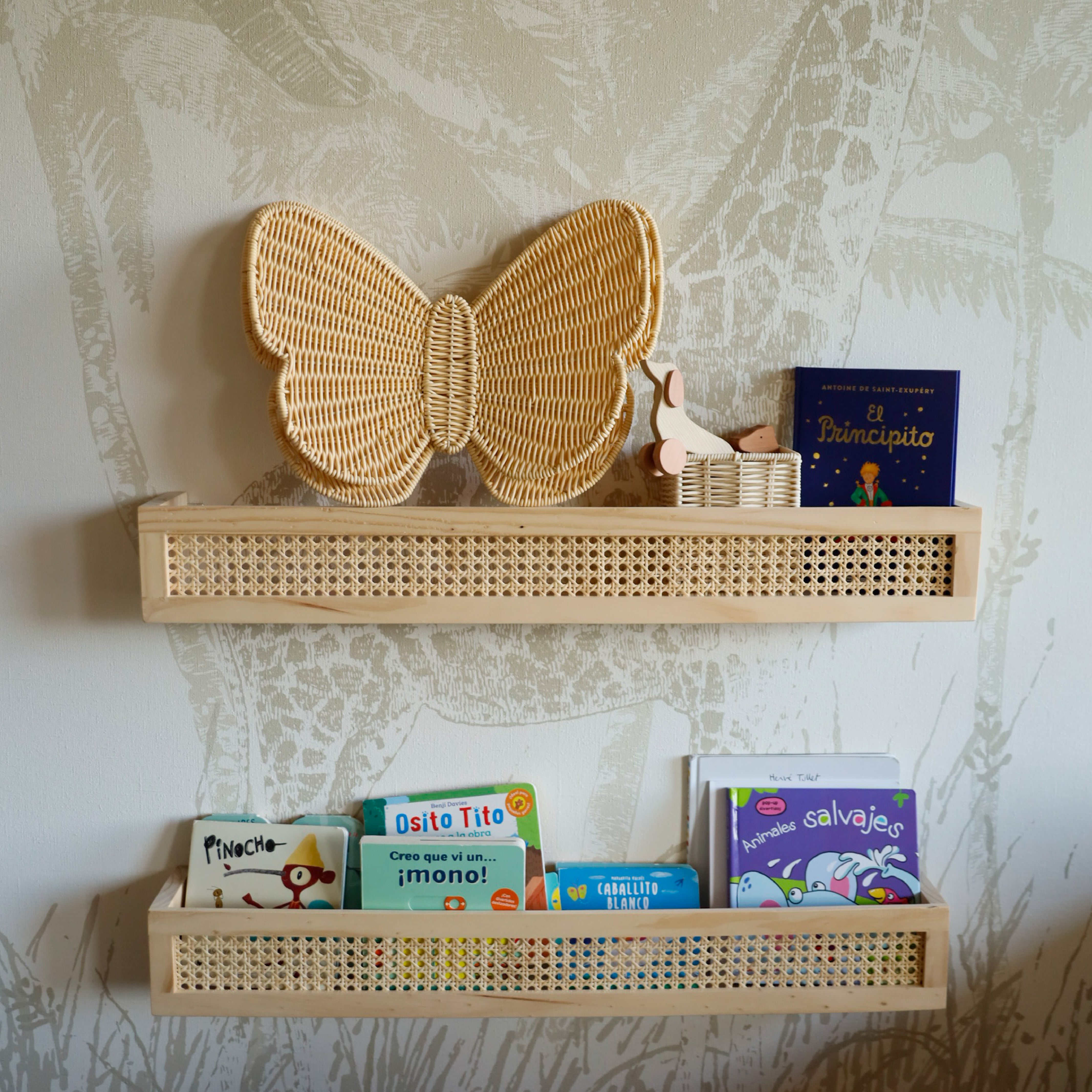 Mariposa Doble de ratan para pared / PRE VENTA!! Llegan el 15 de Septiembre