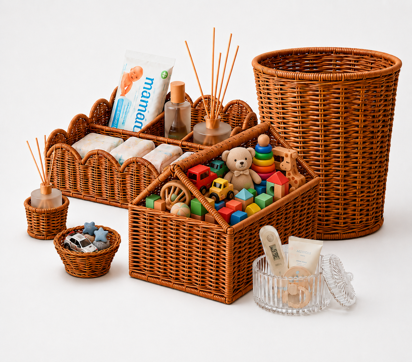 Set Pieza Baby and Kids + 1 porta difusor de REGALO + 1 cesta petit 1 + 1 contenedor de vidrio